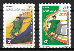 filatelia fútbol Argelia 2014