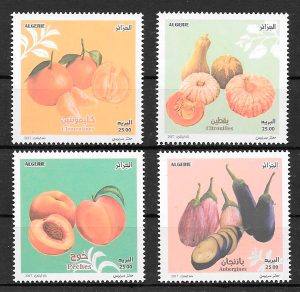 colección sellos frutas Argelia 2017