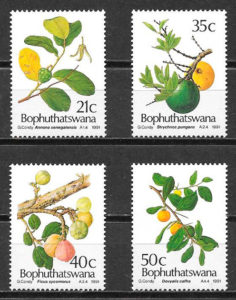 filatelia frutas 1991 Bophuthaswana