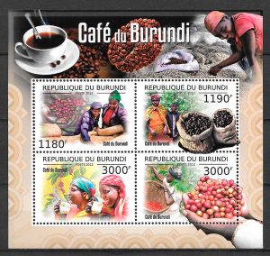colección sellos frutas Burundi
