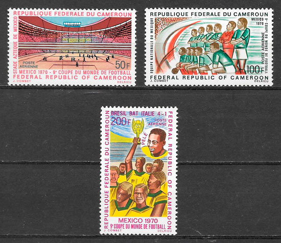 sellos fútbol Camerún 1970