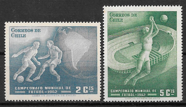selos fútbol Chile 1962