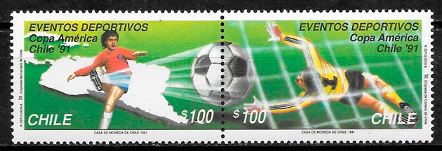 sellos fútbol Chile 1991
