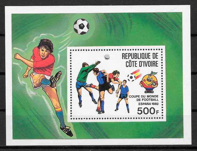 sellos fútbol Cota de Ivori 1981