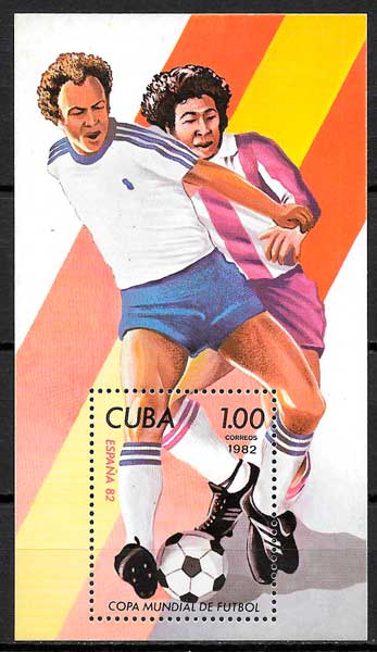 sellos futbol Cuba 1982