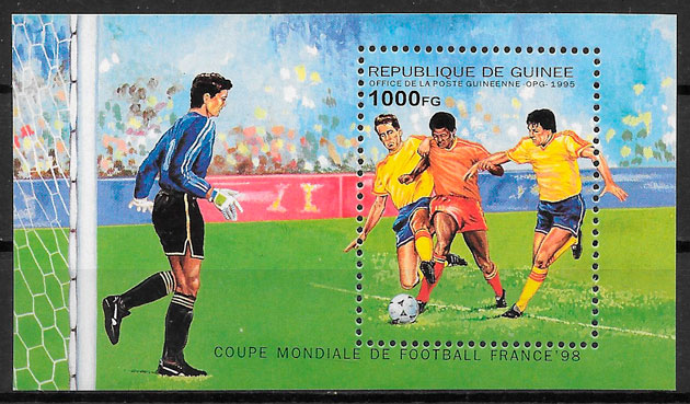 filatelia colección fútbol Guinea 1995