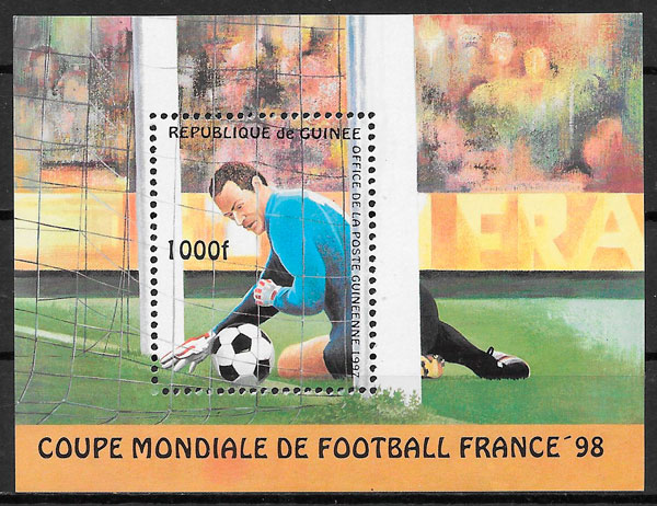 filatelia colección fútbol Guinea 1997