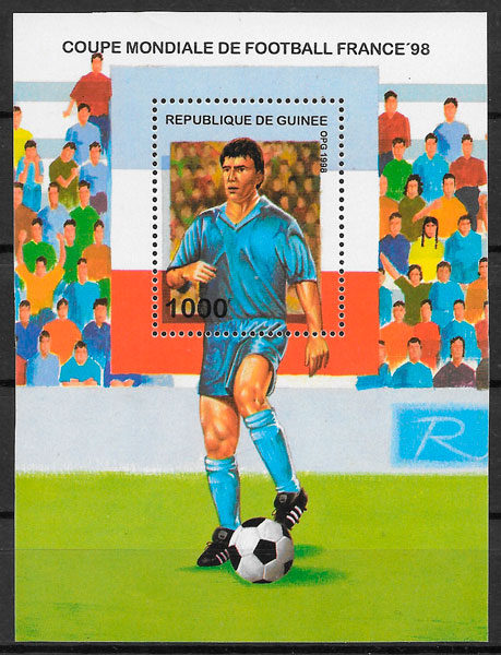 filatelia futbol Guinea 1998