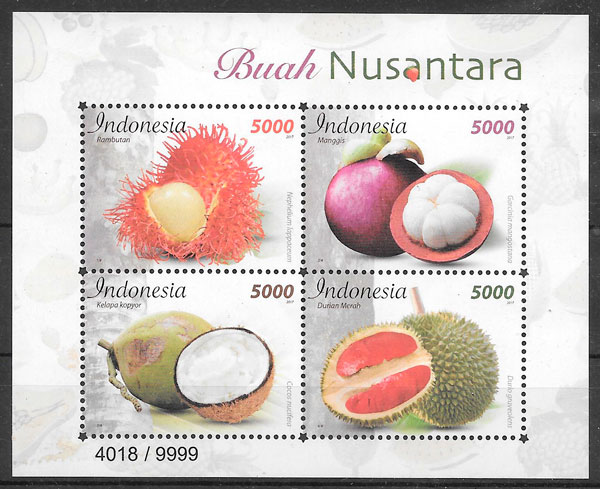 sellos frutas Indonesia 2017