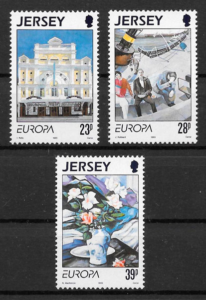 sellos Europa Jersey 1993