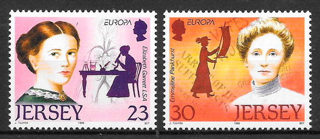 colección sellos Europa Jersey 1996