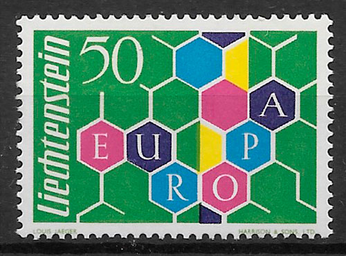 sellos Europa Liechtenstein 1960