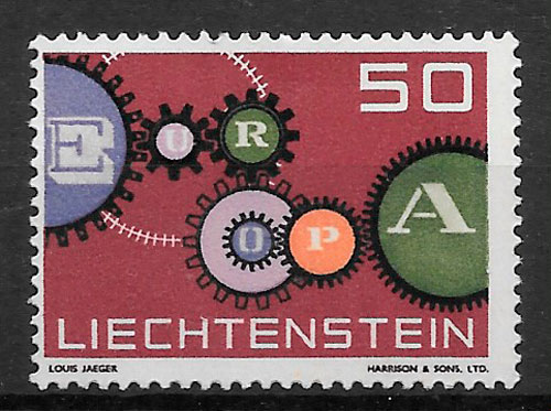 sellos Europa Liechtenstein 1961