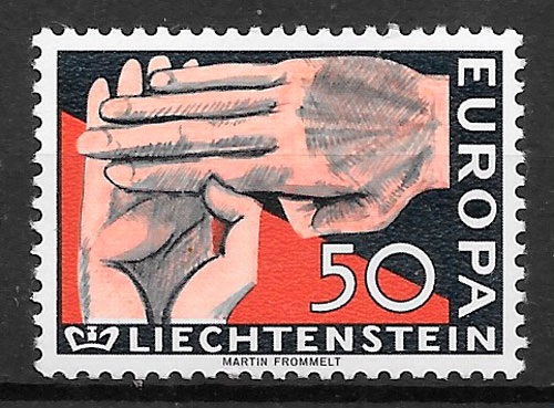 sellos Europa Liechtenstein 1962