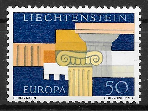 filatelia Europa Liechtenstein 1963