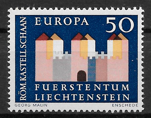 filatelia Europa Liechtenstein 1964