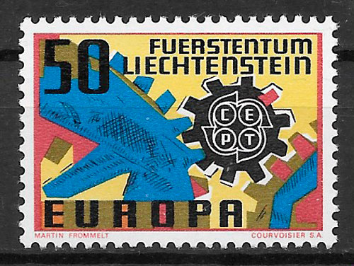 filatelia Europa Liechtenstein 1967