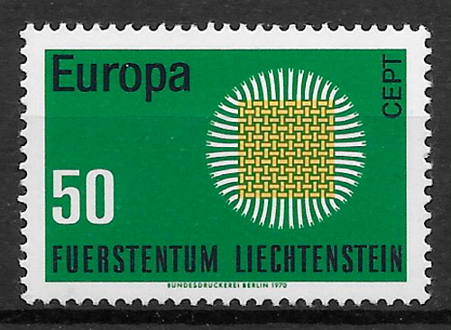 filatelia colección Europa Liechtenstein 1970