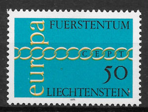 colección sellos Europa Liechtenstein 1971