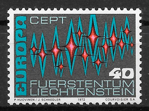 colección sellos Europa Liechtenstein 1971