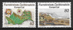 sellos Europa Liechtenstein 1977