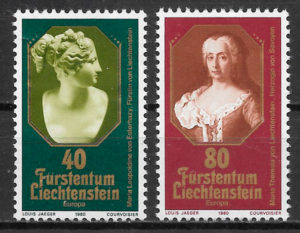 filatelia Europa Liechtenstein 1980