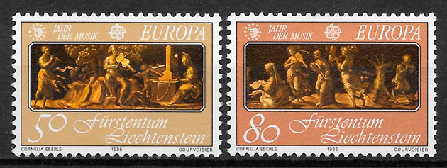 sellos Europa Liechtenstein 1985
