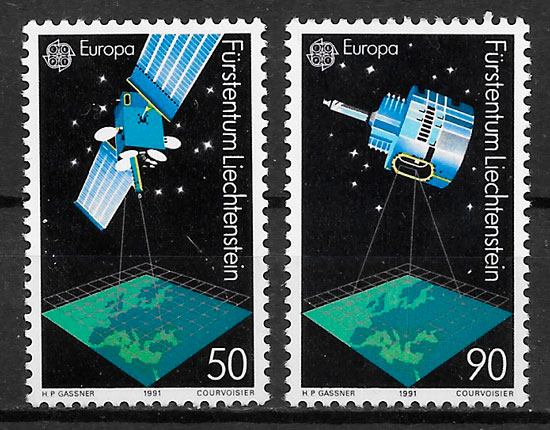 sellos Europa Liechtenstein 1991