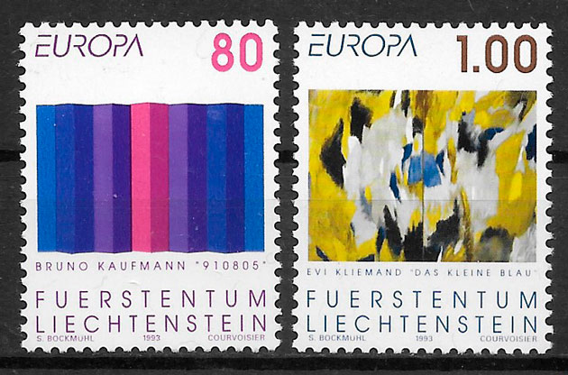 sellos Europa Liechtenstein 1993