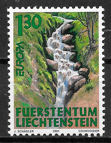  colección sellos Europa Liechtenstein 2001