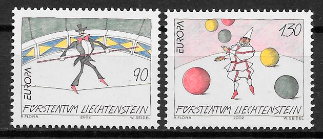  colección sellos Europa Liechtenstein 2002