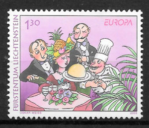 sellos Europa Liechtenstein 2005
