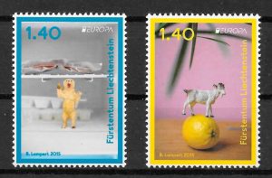 filatelia colección tema Europa Liechtenstein 2015