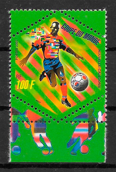 colección sellos fútbol Nueva caledonia 2002 fútbol