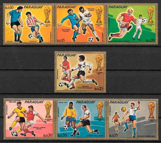 sellos Paraguay 1973