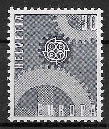 filatelia Europa Suiza 1967