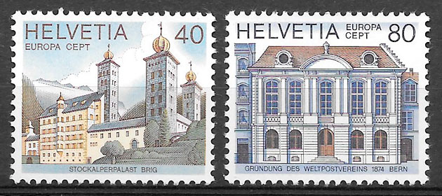 selos Europa Suiza 1978