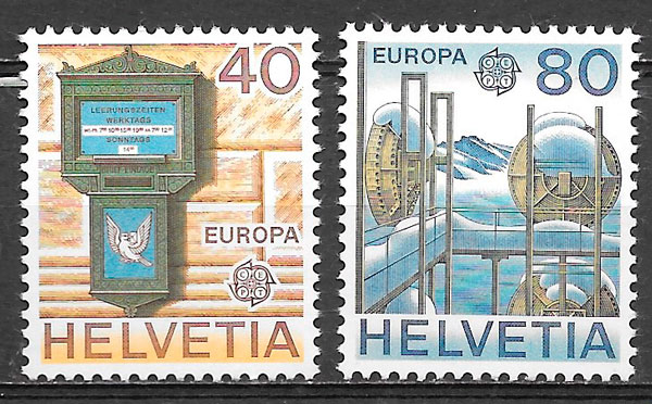 sellos Europa Suiza 1979