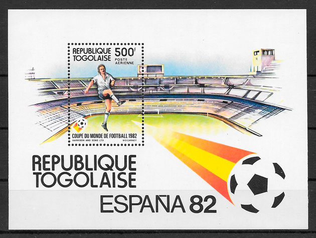 filatelia fútbol Togo 1982