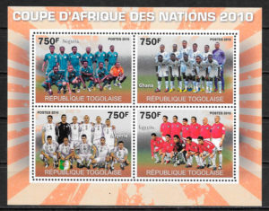 colección sellos fútbol Togo 2010
