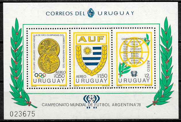 sellos futbol Uruguay 1978