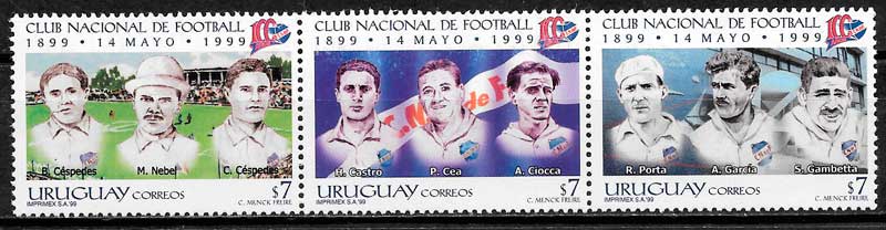 sellos futbol Uruguay 1999
