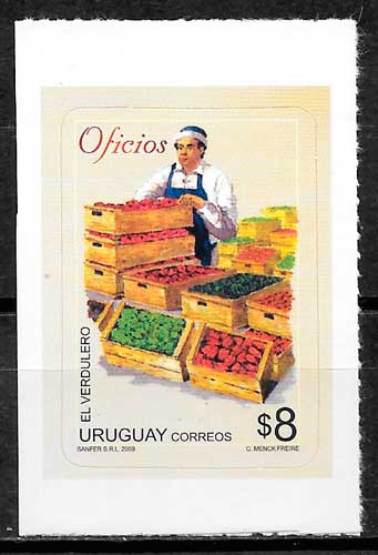 sellos frutas Uruguay 2009