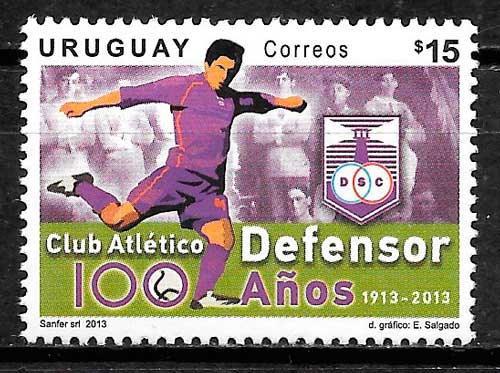 filatelia futbol Uruguay 2013