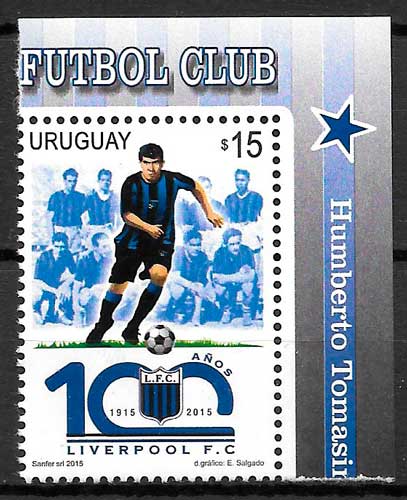 filatelia futbol Uruguay 2015