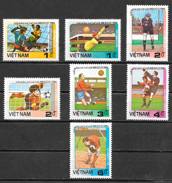 sellos fútbol Viet Nam 1985