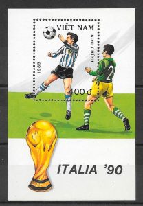 sellos fútbol Viet Nam 1989