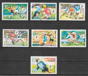 filatelia fútbol Viet Nam 1990
