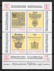 selos temas varios Dinamarca 1985