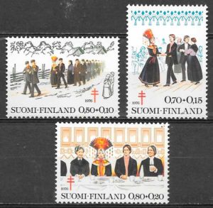 filatelia coleccion tema svarios Finlandia 1976